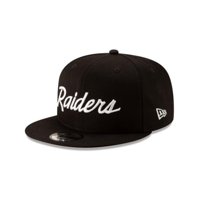 Black Las Vegas Raiders Hat - New Era NFL Basic 9FIFTY Snapback Caps USA7815946